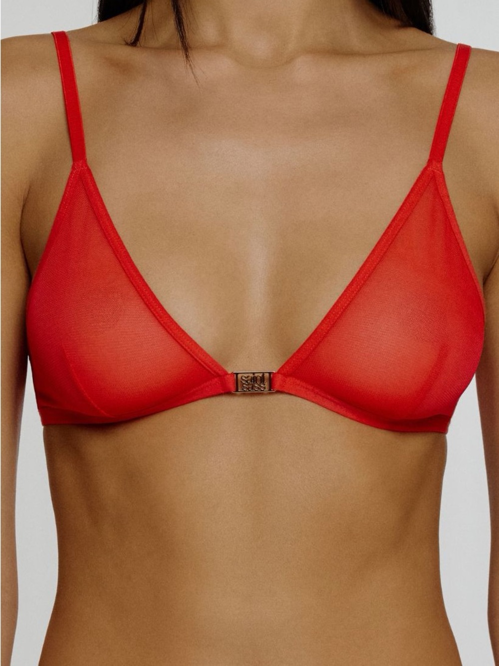 Saint Sass Red Gigi Mesh Bralette